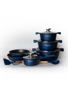 Conjunto Anti Aderente com tampas em vidro e pegas argonomicas